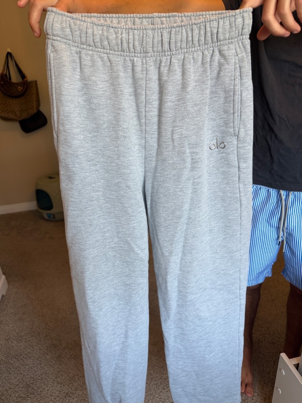 ALO Yoga Light Gray Track Pants